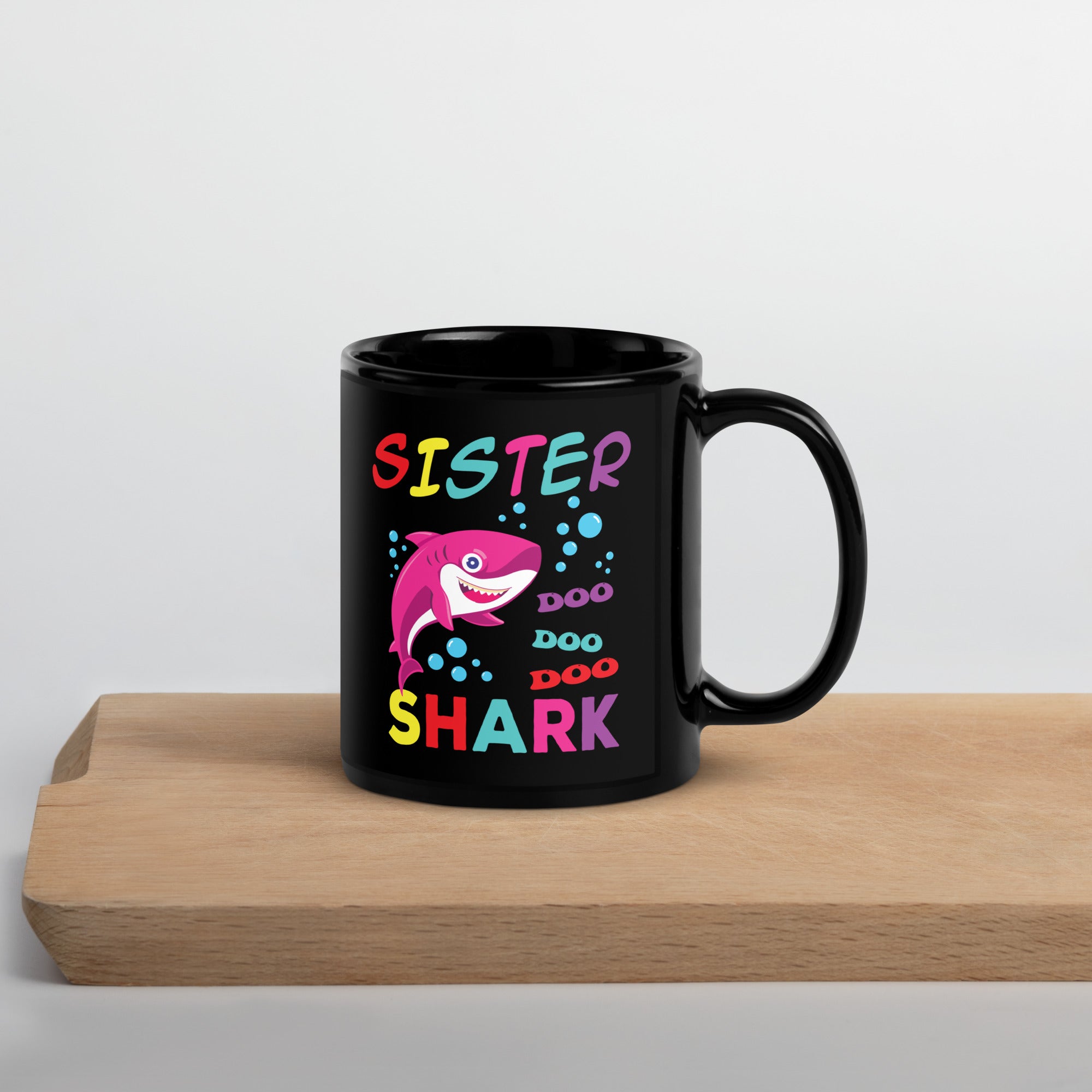 sister-shark-doo-doo-doo-cutest-sister-ever-best-sister-ever-sisters-day-gift-mug-black-glossy-mug