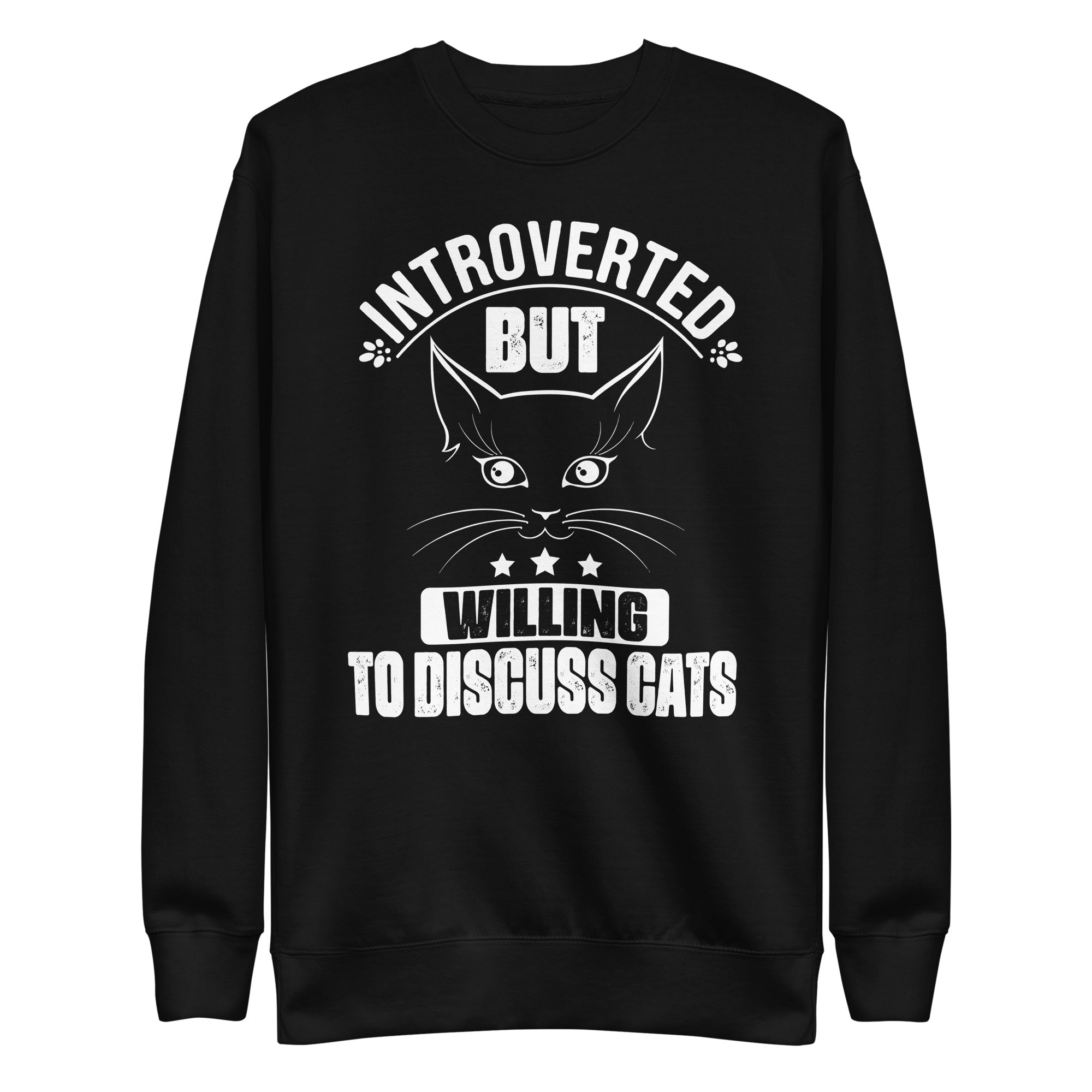 introverted-but-willing-to-discuss-cats-vintage-introvert-unisex-premium-sweatshirt