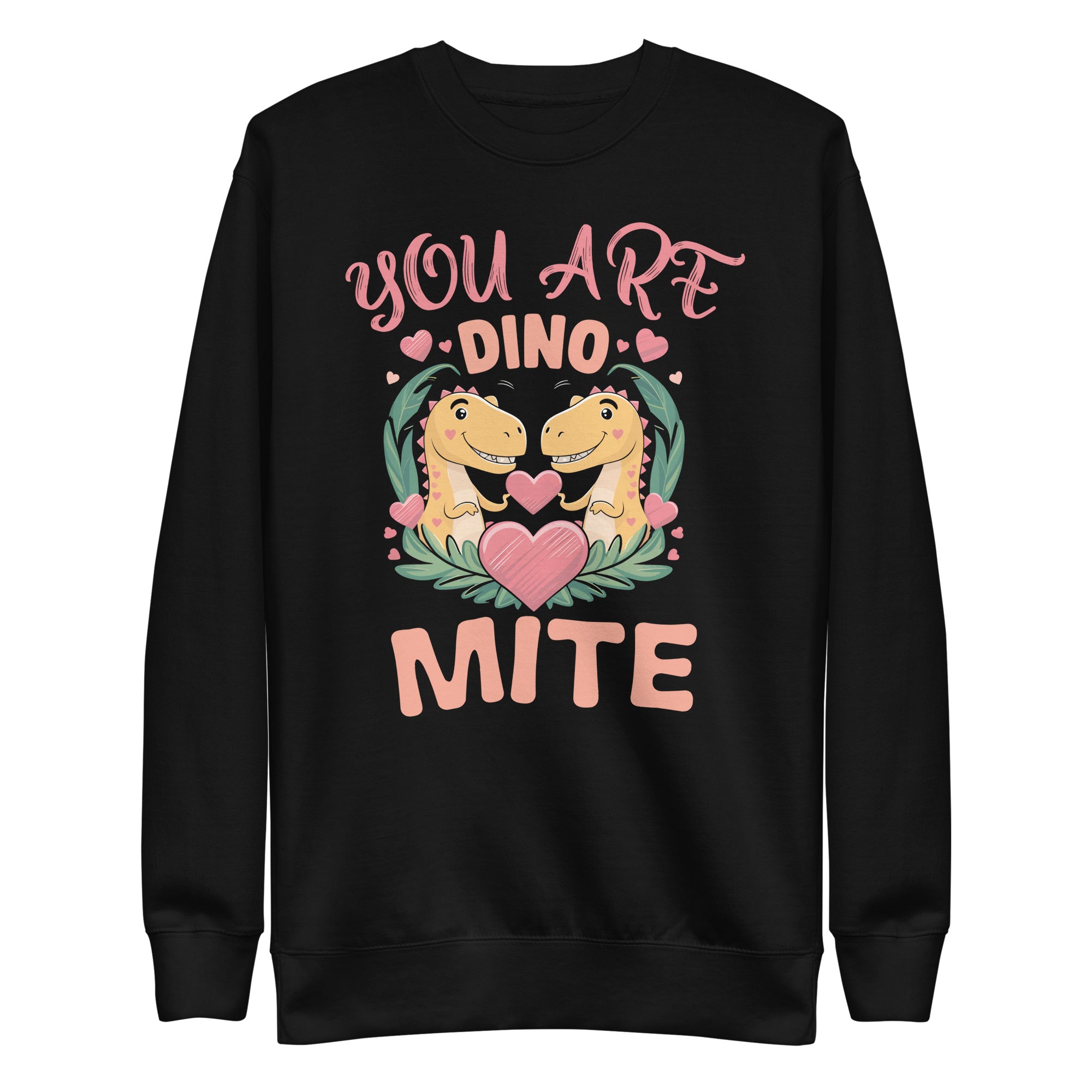 you-are-dino-mite-dinosaur-lovers-valentines-day-red-heart-unisex-premium-sweatshirt