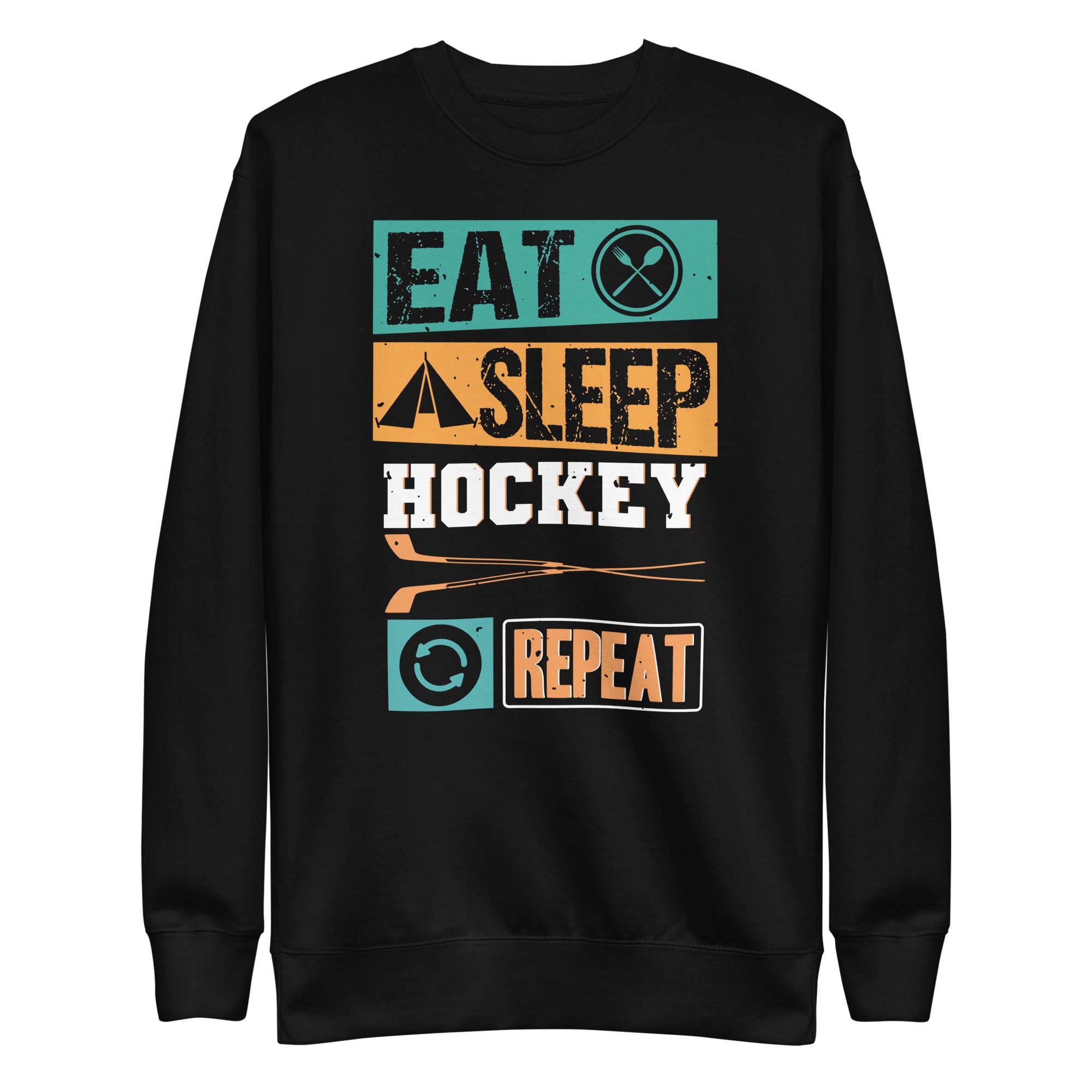 eat-sleep-hockey-repeat-funny-retro-vintage-unisex-premium-sweatshirt